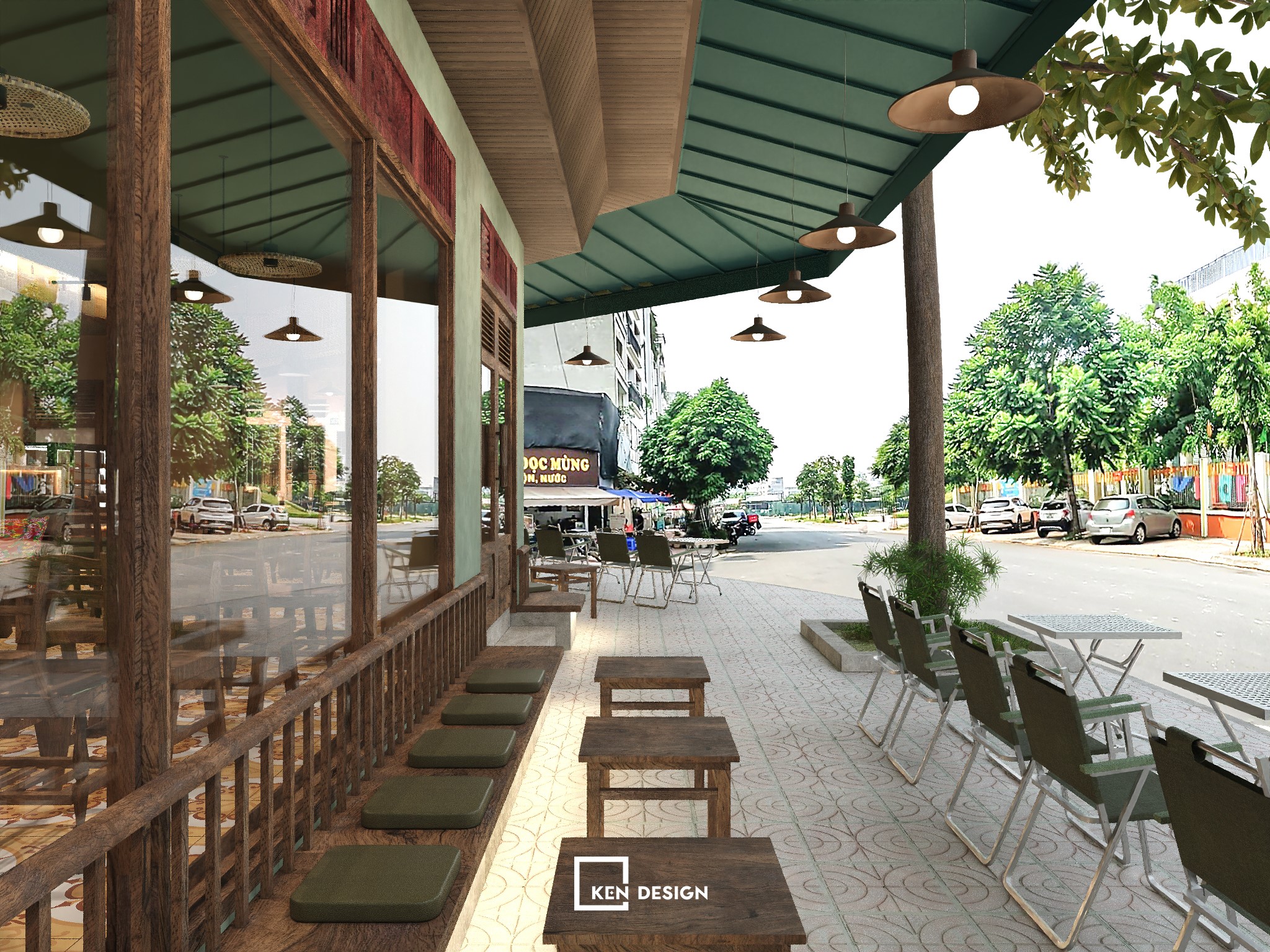 Thi công quán cafe 80m2 với 350 triệu